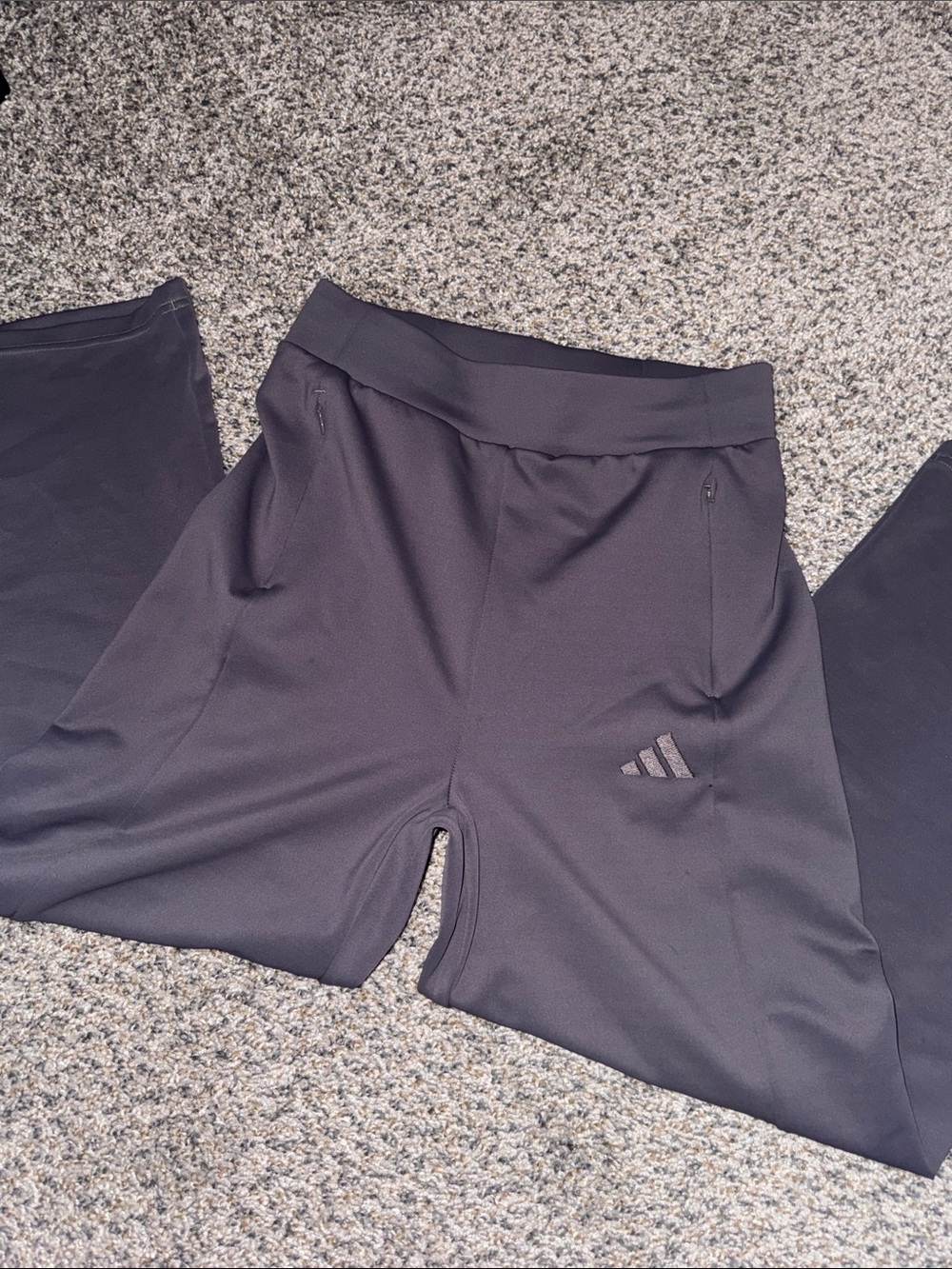 adidas Gray Wide-Leg Women's Pants with Subtle Logo - Picture 5 of 11